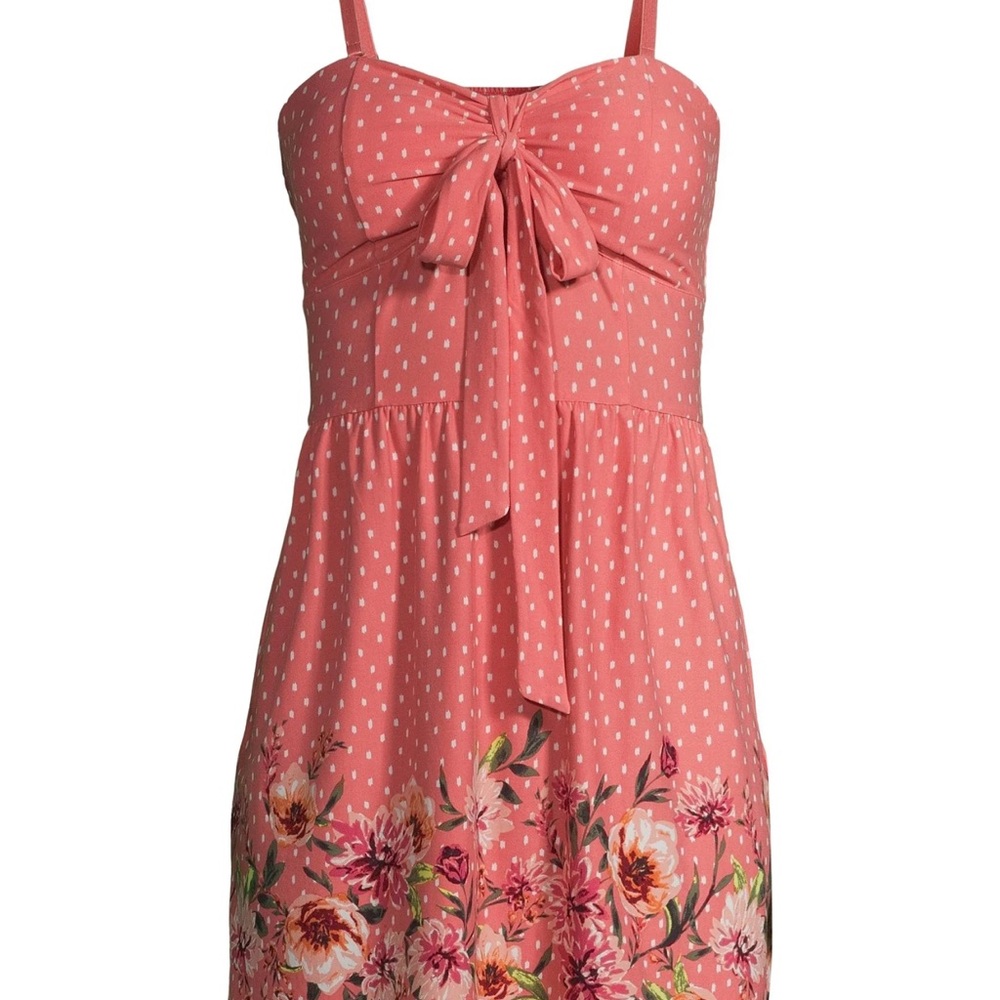 Floral Pink Sundress with Bow Detail